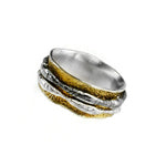 Ring aus vergoldetem, oxidiertem Silber