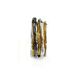Ring aus vergoldetem, oxidiertem Silber