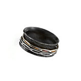 Ring aus vergoldetem, oxidiertem Silber