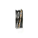 Ring aus vergoldetem, oxidiertem Silber