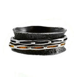 Ring aus vergoldetem, oxidiertem Silber