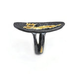 Ring aus vergoldetem, oxidiertem Silber