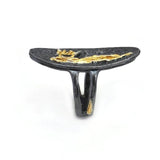 Ring aus vergoldetem, oxidiertem Silber