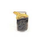 Vergoldeter Ring aus oxidiertem Silber