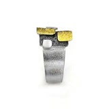 Vergoldeter Ring aus oxidiertem Silber