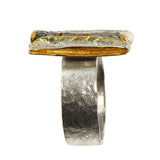 Silberring mit sieben Diamanten