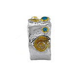Silberring mit Schweizer Topas Stein