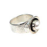 Ring aus Sterlingsilber mit Perle