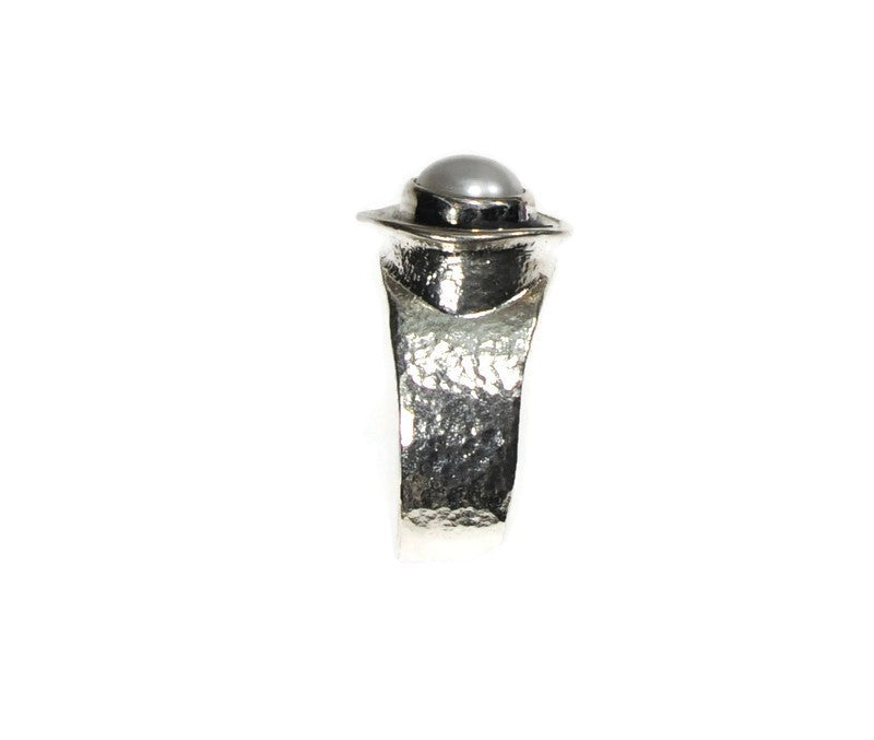 Ring aus Sterlingsilber mit Perle
