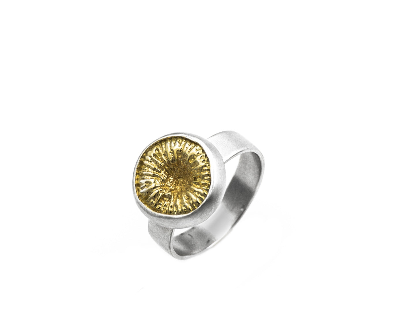 Ring aus Sterlingsilber mit vergoldetem Kern