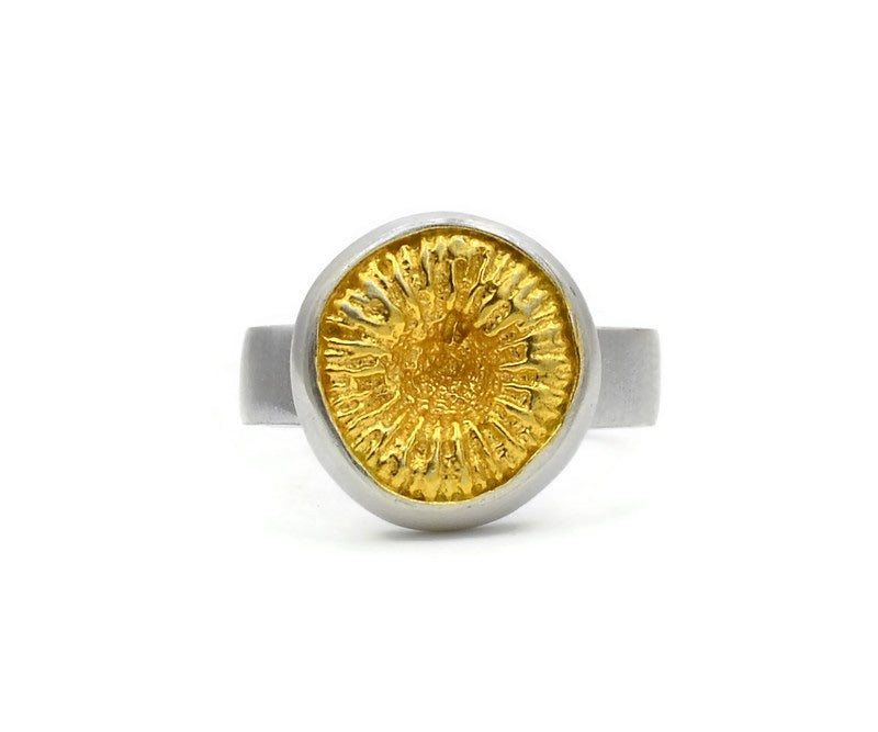 Ring aus Sterlingsilber mit vergoldetem Kern