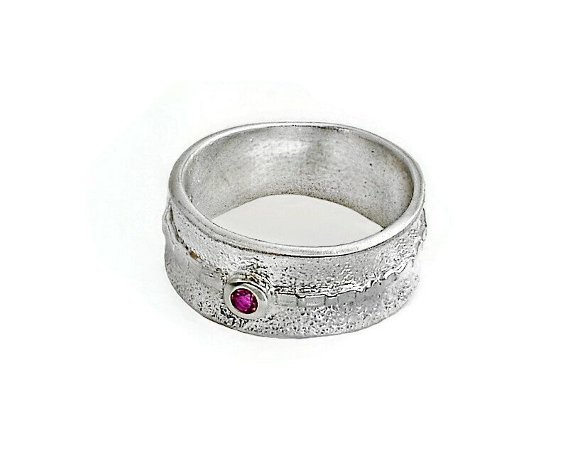 Ring aus Sterlingsilber mit rosa Turmalin