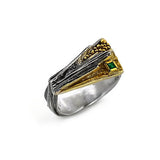 Ring aus Sterlingsilber mit Smaragd