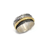 Ring aus oxidiertem Sterlingsilber und Gold