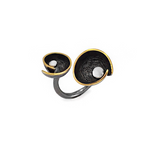 Ring aus vergoldetem, oxidiertem Silber