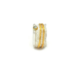 Ring – 925er Silber – Sky-Topas und vergoldete Details