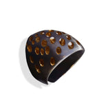 Vergoldeter Ring aus oxidiertem Silber