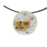 Vergoldeter Silber-Anhänger mit Diamanten