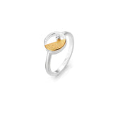 Vergoldeter Sterlingsilberring mit Zirkonia
