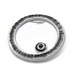 Anhänger aus oxydiertem Silber mit schwarzem Diamanten
