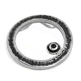 Anhänger aus oxydiertem Silber mit schwarzem Diamanten