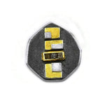 Anhänger aus vergoldetem, oxidiertem Silber mit Diamanten