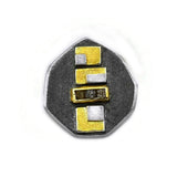 Anhänger aus vergoldetem, oxidiertem Silber mit Diamanten