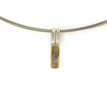 Vergoldeter Silber-Anhänger mit Diamanten