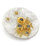 Vergoldeter Silber-Anhänger mit Diamanten