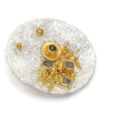Vergoldeter Silber-Anhänger mit Diamanten