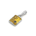 Vergoldeter Silberanhänger mit Diamant