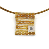 Vergoldeter Silberanhänger mit Diamant