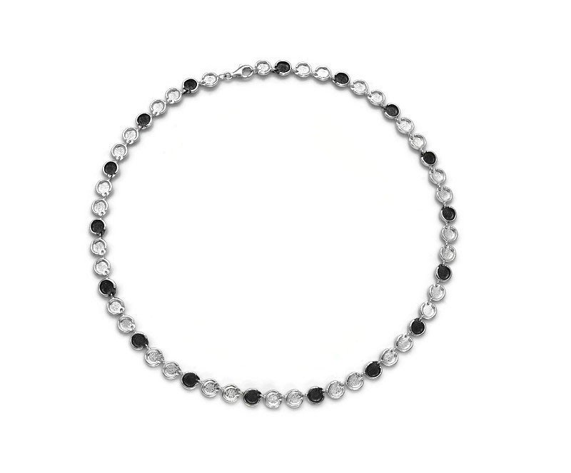 Oxidierte Collier Silber