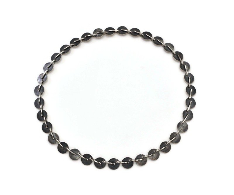 Oxidierte Collier Silber