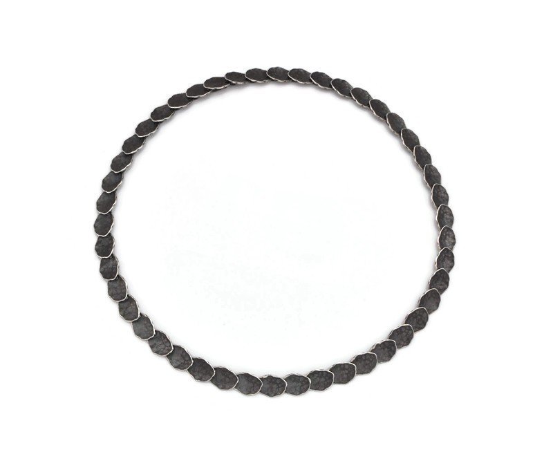 Oxidierte Collier Silber