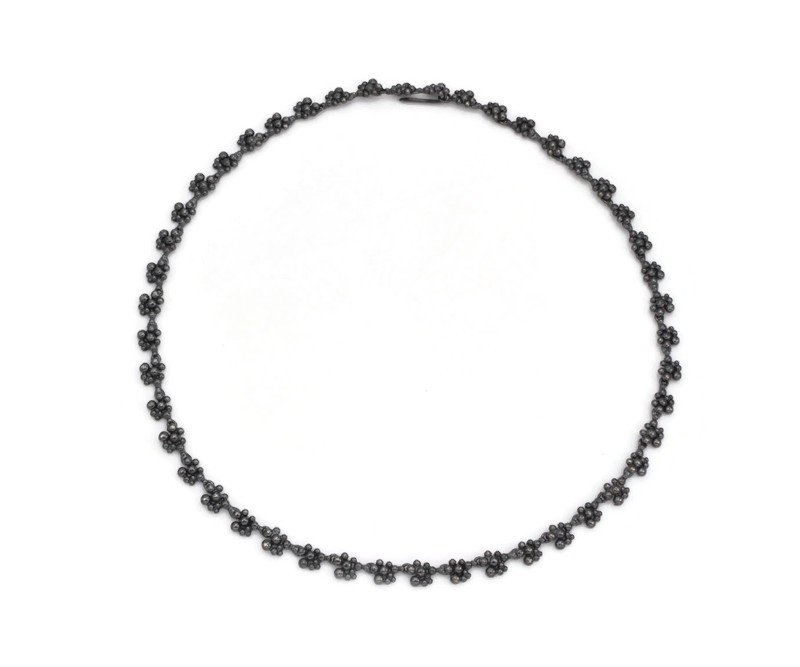 Oxidierte Collier Silber